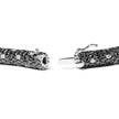 18K White Gold 20.0 Cttw Black and White Pave Set Diamond Eternity Snake Skin Style Tennis Bracelet (Black and G-H Color, SI1-SI2 Clarity) - Size 7
