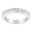 IGI Certified 1.0 Cttw Diamond 18K White Gold Channel-Set Half-Eternity Band Wedding Ring (E-F Color, I1-I2 Clarity) - Size 5-1/2