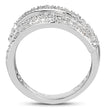 0.83 Carat Genuine White Diamond .925 Sterling Silver Ring