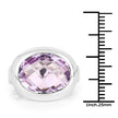 8.00 Carat Genuine Pink Amethyst .925 Sterling Silver Ring