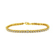 10K Yellow Gold Plated .925 Sterling Silver 1 cttw Prong-Set Diamond Pear Shape Link Bracelet (I-J Color, I1-I2 Clarity) - 7.25
