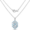 10.06 Carat Genuine Blue Topaz .925 Sterling Silver Pendant