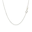 14k White Gold Diamond-Cut Bead Chain 1.0mm
