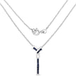 0.72 Carat Genuine Blue Sapphire .925 Sterling Silver Pendant