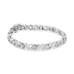 .925 Sterling Silver 1.0 Cttw Round-Brilliant and Baguette Cut Diamond Miracle-Set X-Link 7