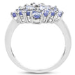 2.72 Carat Genuine Tanzanite .925 Sterling Silver Ring
