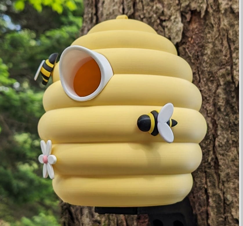 Beehive Bliss Birdhouse – Adorable Beehive Outdoor Birdhouse – Whimsical Garden Decor for Bird Lovers & Nature Fans – Fun Gag Gift for Backyard, Porch, or Garden – Weather - Resistant - Bird House - Custom Crafting Alliance, LLC