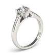14k White Gold Cathedral Design Solitaire Diamond Engagement Ring (1 cttw)