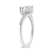 10K White Gold 1/4 Cttw Miracle Set Round Cut Diamond Two-Stone Ring (H-I Color, I2 Clarity) - Size 7