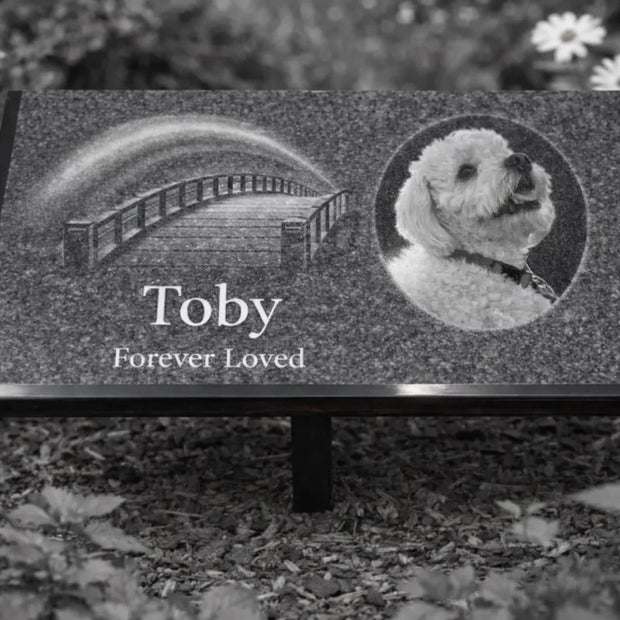 Black Granite Engraved Plaque – Custom Memorial, Recognition & Property Marker with Stand - Memorial Stone - Custom Crafting Alliance, LLC