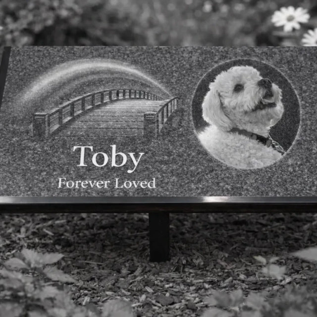 Black Granite Engraved Plaque – Custom Memorial, Recognition & Property Marker with Stand - Memorial Stone - Custom Crafting Alliance, LLC