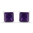 2.25 Carat Genuine Amethyst .925 Sterling Silver Earrings