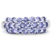 1.54 Carat Genuine Tanzanite .925 Sterling Silver Ring