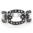 0.32 Carat Genuine Champagne Diamond .925 Sterling Silver Ring