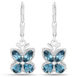 2.32 Carat Genuine London Blue Topaz .925 Sterling Silver Earrings