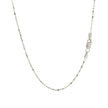 14k White Gold Diamond-Cut Bead Chain 1.0mm