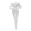 10K White Gold 1/3 Cttw Princess and Baguette Cut Diamond Bypass Style Cocktail Ring (I-J Color, I1-I2 Clarity) - Size 4