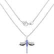 1.93 Carat Genuine Tanzanite and White Topaz .925 Sterling Silver Pendant