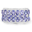 2.59 Carat Genuine Tanzanite .925 Sterling Silver Ring