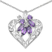 1.12 Carat Genuine Amethyst .925 Sterling Silver Pendant