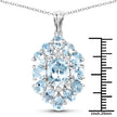 10.06 Carat Genuine Blue Topaz .925 Sterling Silver Pendant