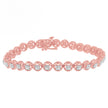 14K Rose Gold Over .925 Sterling Silver 1/4 Cttw Diamond 7