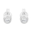 10K White Gold 1/5 Cttw Round Brilliant-Cut Near Colorless Diamond Bezel-Set Stud Earrings (H-I Color, I1-I2 Clarity)