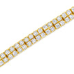 14K Yellow Gold Plated .925 Sterling Silver 3.0 Cttw Diamond Link Bracelet (K-L Color, I2-I3 Clarity) - 7.25