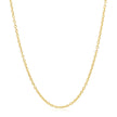 18k Yellow Gold Round Cable Link Chain 1.5mm
