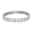 14K White Gold 4 7/8 cttw Baguette & Round Brilliant-Cut Diamond Channel- & Prong-Set Tennis Bracelet (I-J Color, I1-I2 Clarity) - Size 7.25