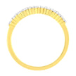IGI Certified 1/4 Cttw Diamond 10K Yellow Gold Prong Set Fluted Band Style Ring (I-J Color, I2-I3 Clarity) - Size 7