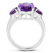 4.06 Carat Genuine Amethyst .925 Sterling Silver Ring