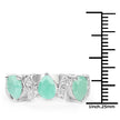 1.87 Carat Genuine Emerald and White Topaz .925 Sterling Silver Ring