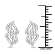 0.68 Carat Genuine White Diamond 14K White Gold Earrings (G-H Color, SI1-SI2 Clarity)