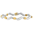 Original Classics 10K Two-Tone Gold Baguette Cut Diamond Spiral Bracelet (2.00 cttw, H-I Color, I1-I2 Clarity)