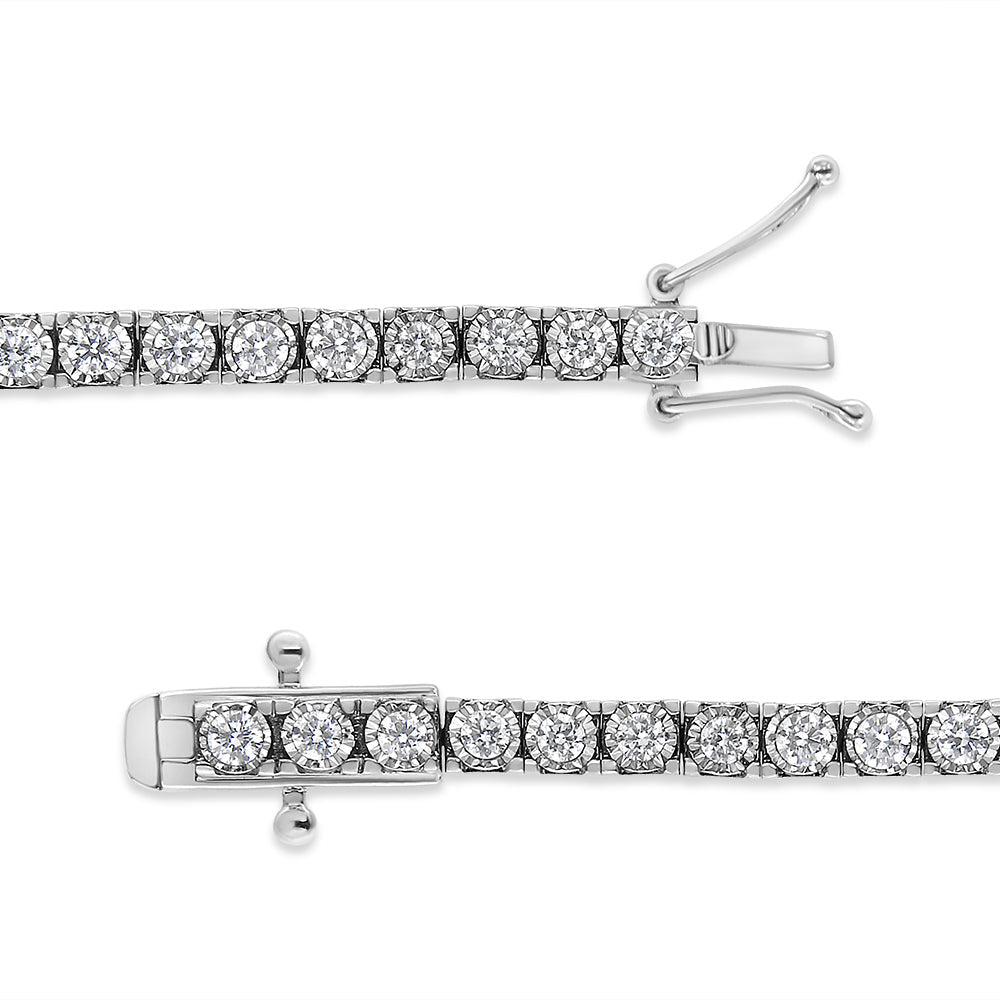 14K White Gold 2.0 Cttw Miracle Set Round-Cut Lab Grown Diamond Illusion 7