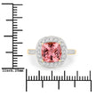 2.71 Carat Genuine Royal Pink Tourmaline and White Diamond 14K Yellow Gold Ring