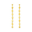 14k Yellow Gold Post Dangle Earrings with Polished Circles