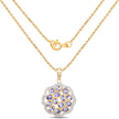 14K Yellow Gold Plated 2.38 Carat Genuine Tanzanite .925 Sterling Silver Pendant