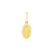 14k Yellow Gold Oval Religious Medal Pendant