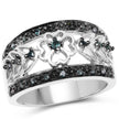 0.31 Carat Genuine Blue Diamond .925 Sterling Silver Ring