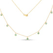 0.90 Carat Genuine Zambian Emerald 10K Yellow Gold Necklace