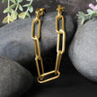 14k Yellow Gold Rounded Paperclip Chain Necklace