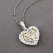 IGI Certified 4.51 Carat Genuine Light Yellow Diamond Center and 0.45cttw White Diamond 18K White Gold Pendant (4.96cttw)