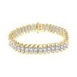 14K Yellow and White Gold 5.0 Cttw Round & Baguette Cut Diamond 7