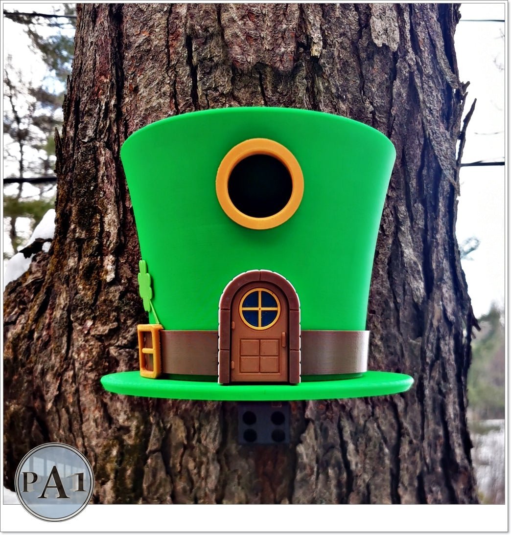 Charming Leprechaun Hat Birdhouse – St. Patrick’s Day Garden Accent - Bird House - Custom Crafting Alliance, LLC