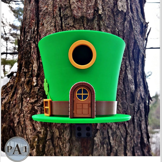 Charming Leprechaun Hat Birdhouse – St. Patrick’s Day Garden Accent - Bird House - Custom Crafting Alliance, LLC