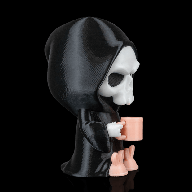 Coffin Break - Spooky Cute Grim Reaper Figurine (3D Printed, Multi Color or DIY) - Figurines - Custom Crafting Alliance, LLC