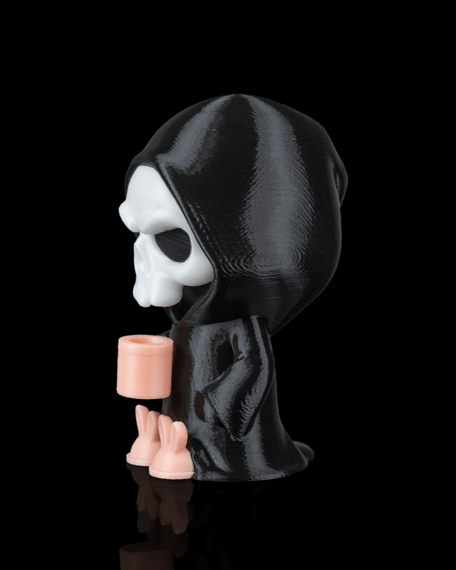 Coffin Break - Spooky Cute Grim Reaper Figurine (3D Printed, Multi Color or DIY) - Figurines - Custom Crafting Alliance, LLC