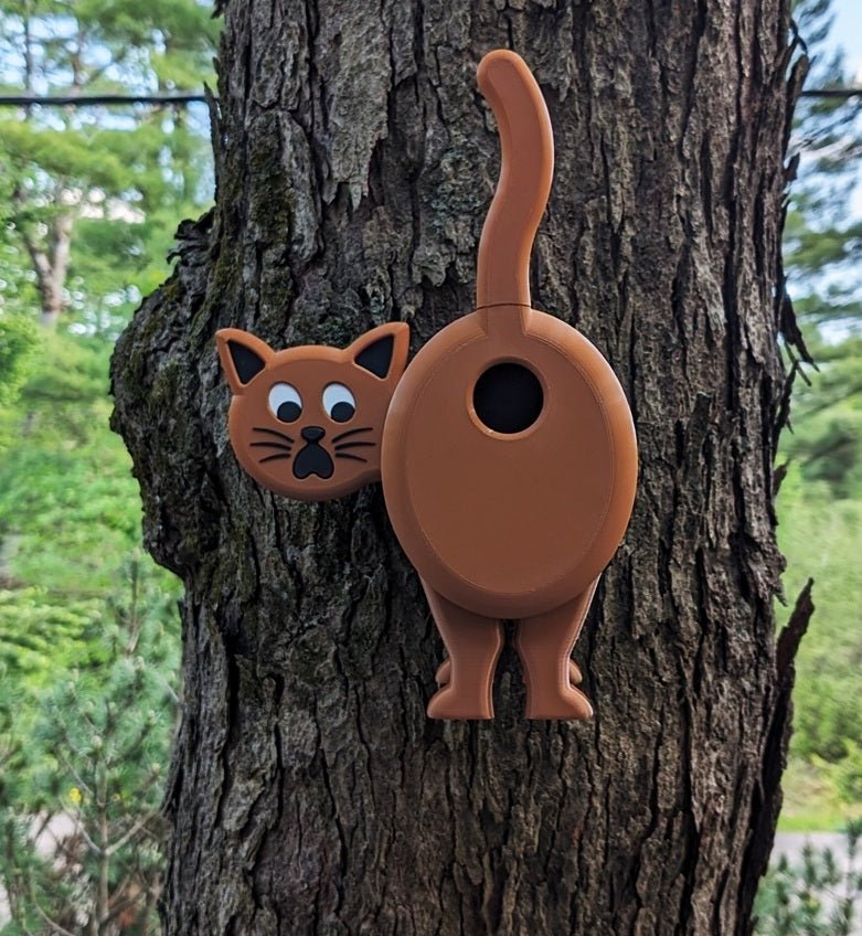 Comical Cat Butthole Birdhouse – Funny Outdoor Birdhouse – Unique Gag Gift for Backyard, Porch, or Garden – Weather - Resistant Cat Birdhouse - Bird House - Custom Crafting Alliance, LLC
